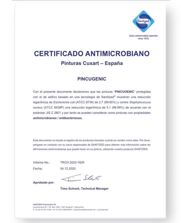 PINCUGIENIC Pintura higiénica antibacterias 14L - Imagen 3