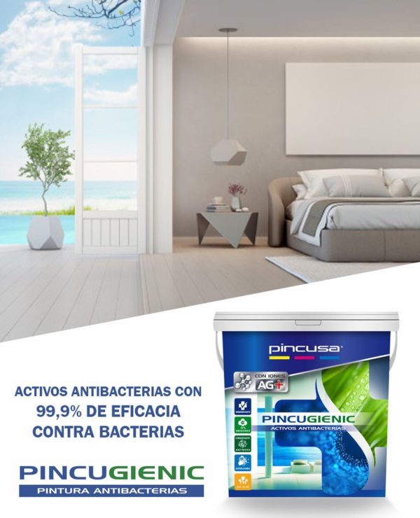 PINCUGIENIC Pintura higiénica antibacterias 14L - Imagen 2